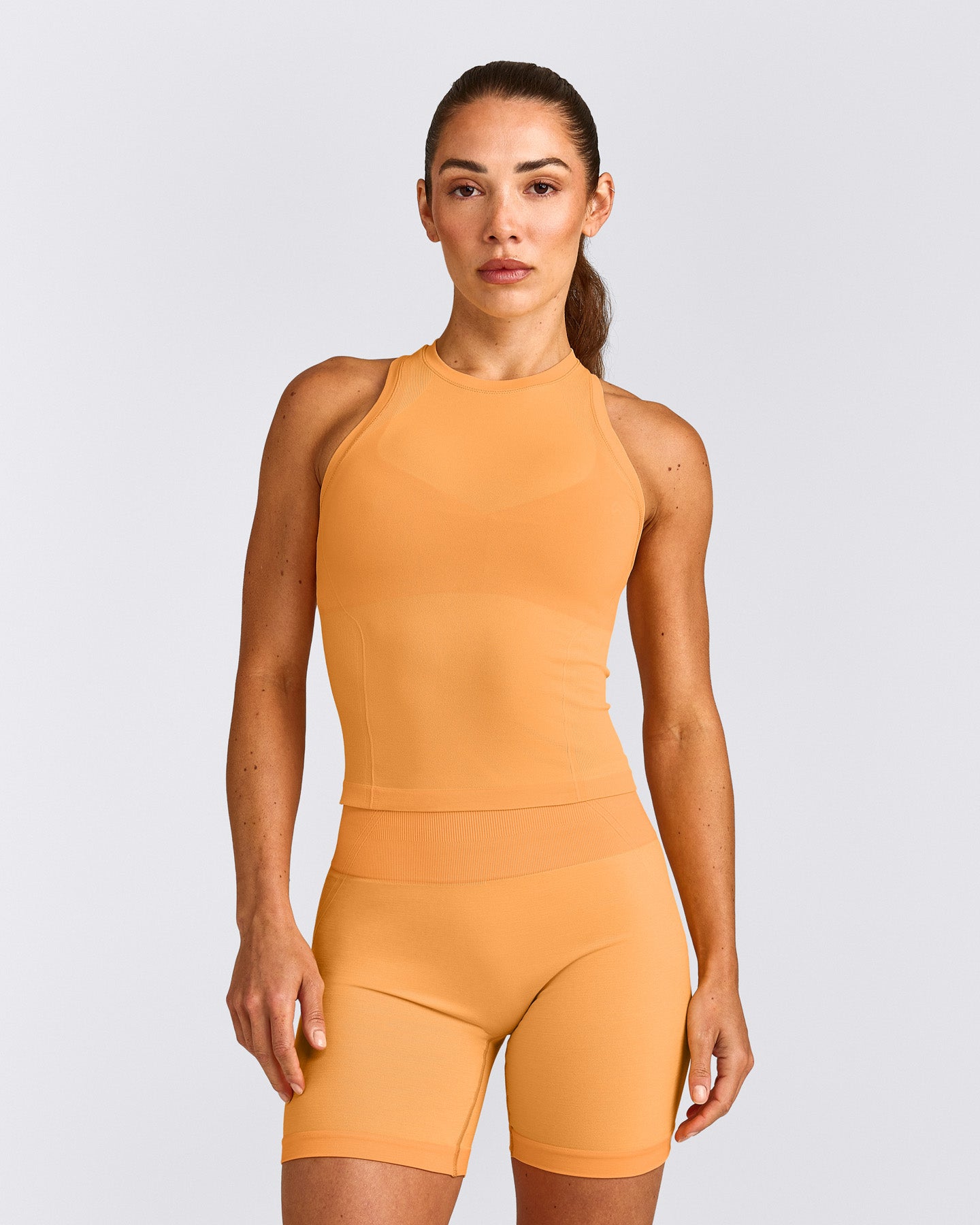 Oner Seamless Fitted Tank Top | Light Powdered Orange
