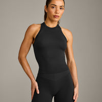 Oner Seamless Fitted Tank Top | Soft Black