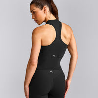 Oner Seamless Fitted Tank Top | Soft Black