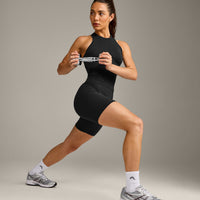 Oner Seamless Fitted Tank Top | Soft Black