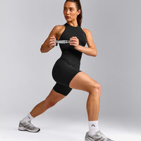 Oner Seamless Fitted Tank Top | Soft Black