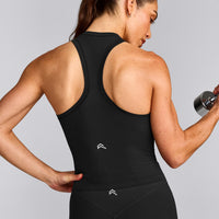 Oner Seamless Fitted Tank Top | Soft Black