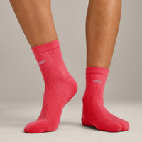 Performance Mid Crew Socks 1 Pack | Charged Pink