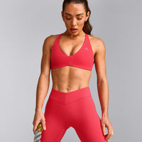 UnifiedMove™ Cross Back Sports Bra with Reflective Logo | Charged Pink