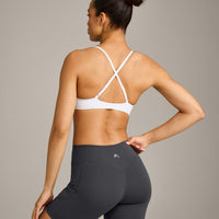 UnifiedMove™ Cross Back Sports Bra with Reflective Logo | White