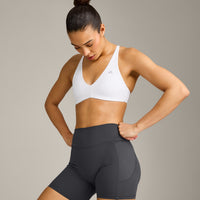 UnifiedMove™ Cross Back Sports Bra with Reflective Logo | White