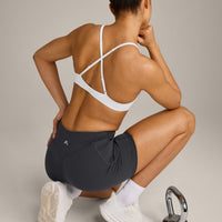 UnifiedMove™ Cross Back Sports Bra with Reflective Logo | White
