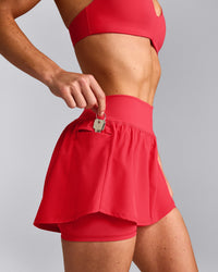 UnifiedMove™ Double Layer Shorts 5" with Reflective Logo | Charged Pink