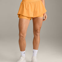 UnifiedMove™ Double Layer Shorts 5" with Reflective Logo | Powdered Orange