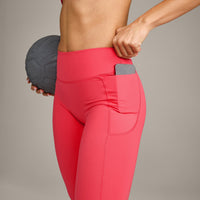 UnifiedMove™ Pocket Leggings with Bonding with Reflective Logo | Charged Pink