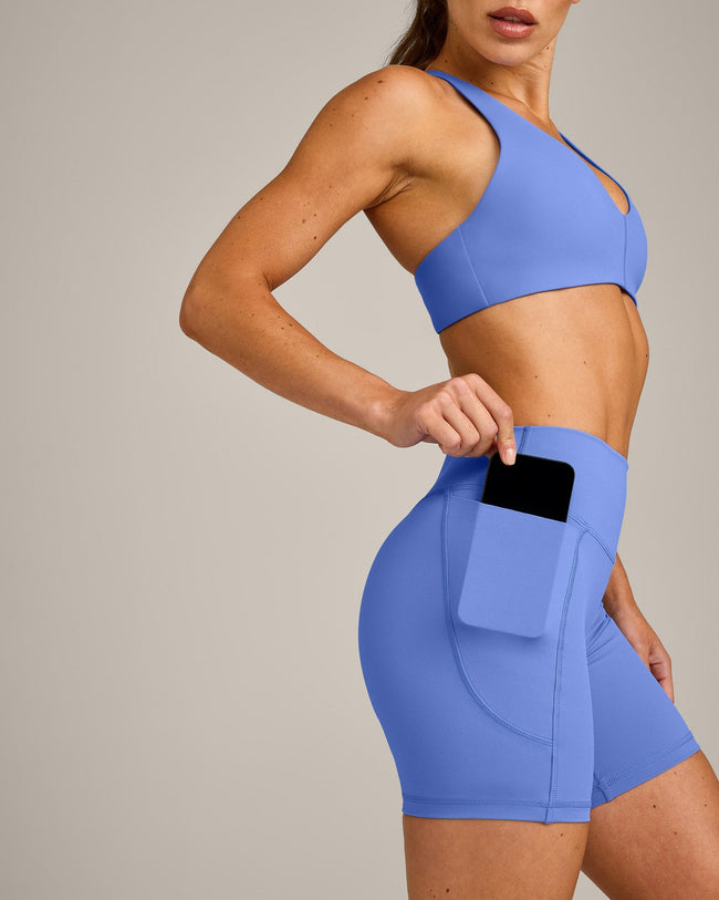 UnifiedMove™ Pocket Shorts 6" with Bonding with Reflective Logo | Glaucous Blue