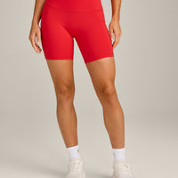 UnifiedMove™ Pocket Shorts 6" with Bonding with Reflective Logo | Muscle Mommy Red