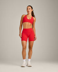 UnifiedMove™ Pocket Shorts 6" with Bonding with Reflective Logo | Muscle Mommy Red