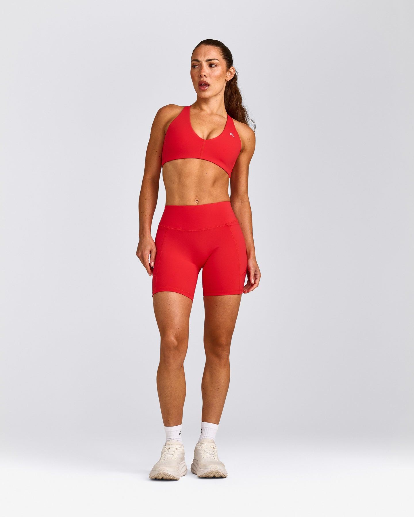 UnifiedMove™ Pocket Shorts 6" with Bonding with Reflective Logo | Muscle Mommy Red