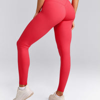UnifiedMove™ V Front Mid Rise Leggings with Reflective Logo | Charged Pink