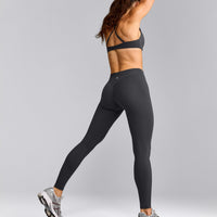 UnifiedMove™ V Front Mid Rise Leggings with Reflective Logo | Coal