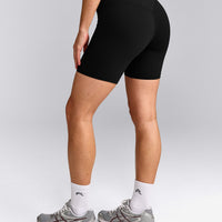 UnifiedMove™ V Front Mid Rise Shorts 6" with Reflective Logo | Black