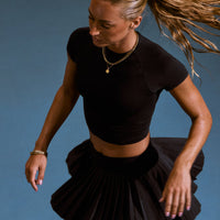 Oner Seamless Fitted Top | Black