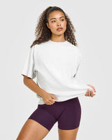 Oversized Oner Washed T-Shirt | Light Grey Marl