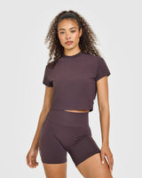 Cotton Relaxed T-Shirt | Umber Brown