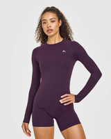 Go To Seamless Fitted Long Sleeve Top | Blackberry Purple