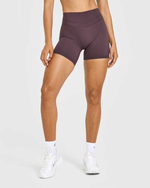 Oner Modal Unified High Waisted Shorts 6" | Dark Umber Brown