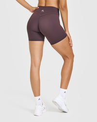 UnifiedMove™ High Waisted Shorts 6" | Dark Umber Brown