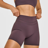 UnifiedMove™ High Waisted Shorts 6" | Dark Umber Brown