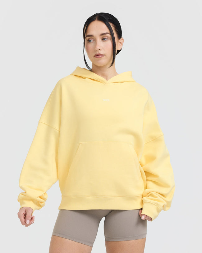 Raising the Bar Graphic Unisex Oversized Hoodie Sherbert Yellow