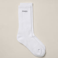 Oner Long Crew Socks 1 Pack | White
