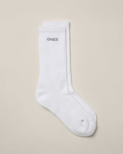 Oner Long Crew Socks 1 Pack | White