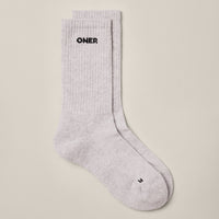 Oner Long Crew Socks 1 Pack | Gray Marl