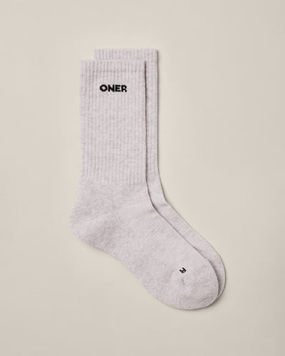 Oner Long Crew Socks 1 Pack | Gray Marl
