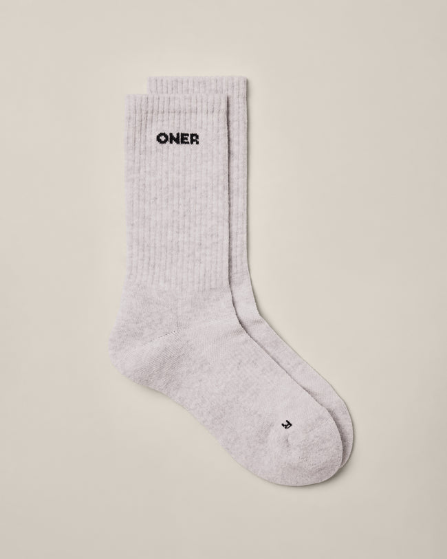 Oner Long Crew Socks 1 Pack | Gray Marl