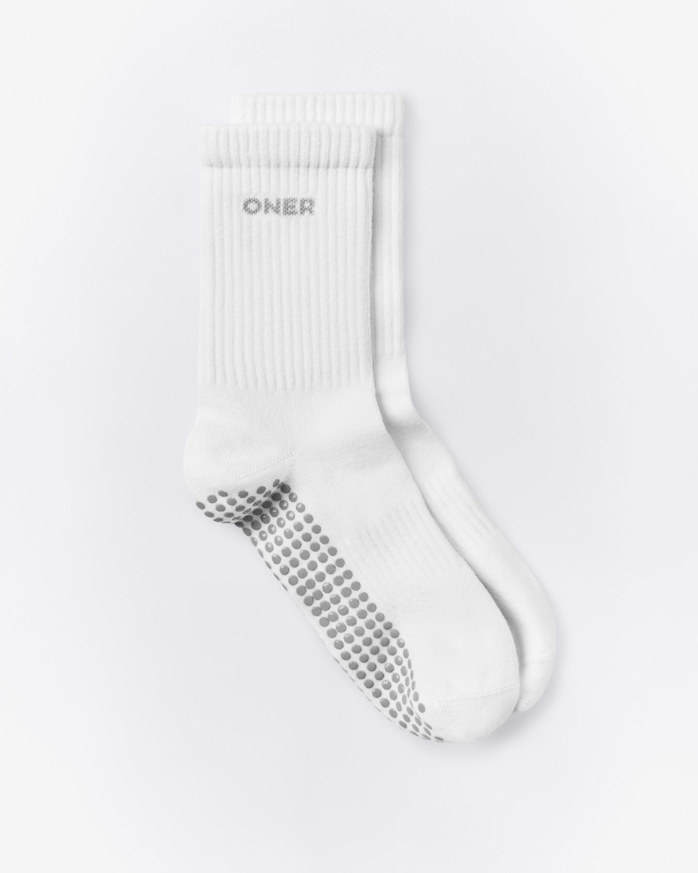 Pilates Grip Crew Socks 1 Pack | White