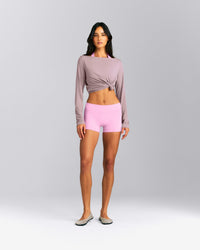 FormeSoft™ Relaxed Slash Neck Long Sleeve Top | Dusty Purple