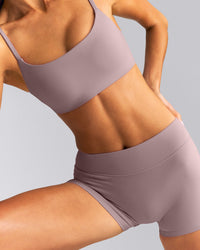 SoftMotion™ Mid Rise Micro Shorts 4" New Branding | Dusty Purple
