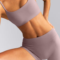 SoftMotion™ Mid Rise Micro Shorts 4" New Branding | Dusty Purple