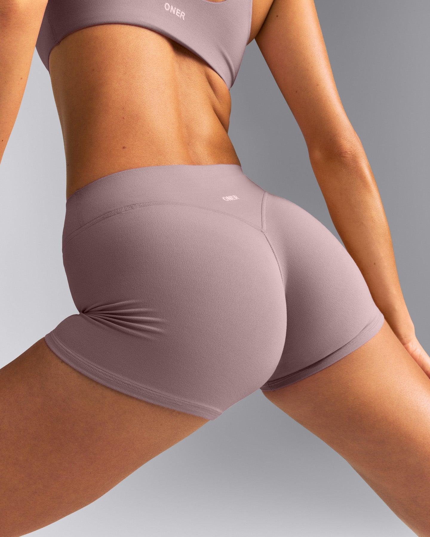 SoftMotion™ Mid Rise Micro Shorts 4" New Branding | Dusty Purple