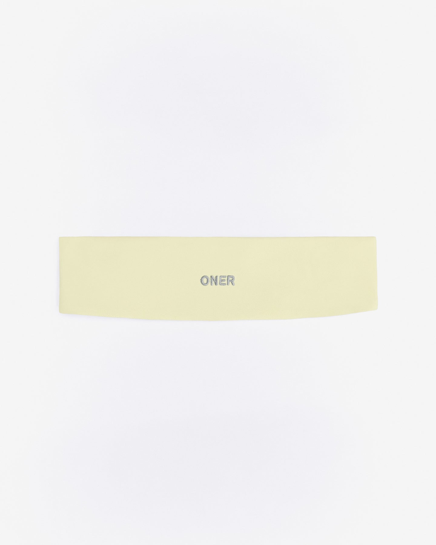 SoftMotion™ Headband with Gray Logo | Pastel Yellow