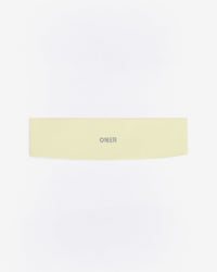 SoftMotion™ Headband with Gray Logo | Pastel Yellow