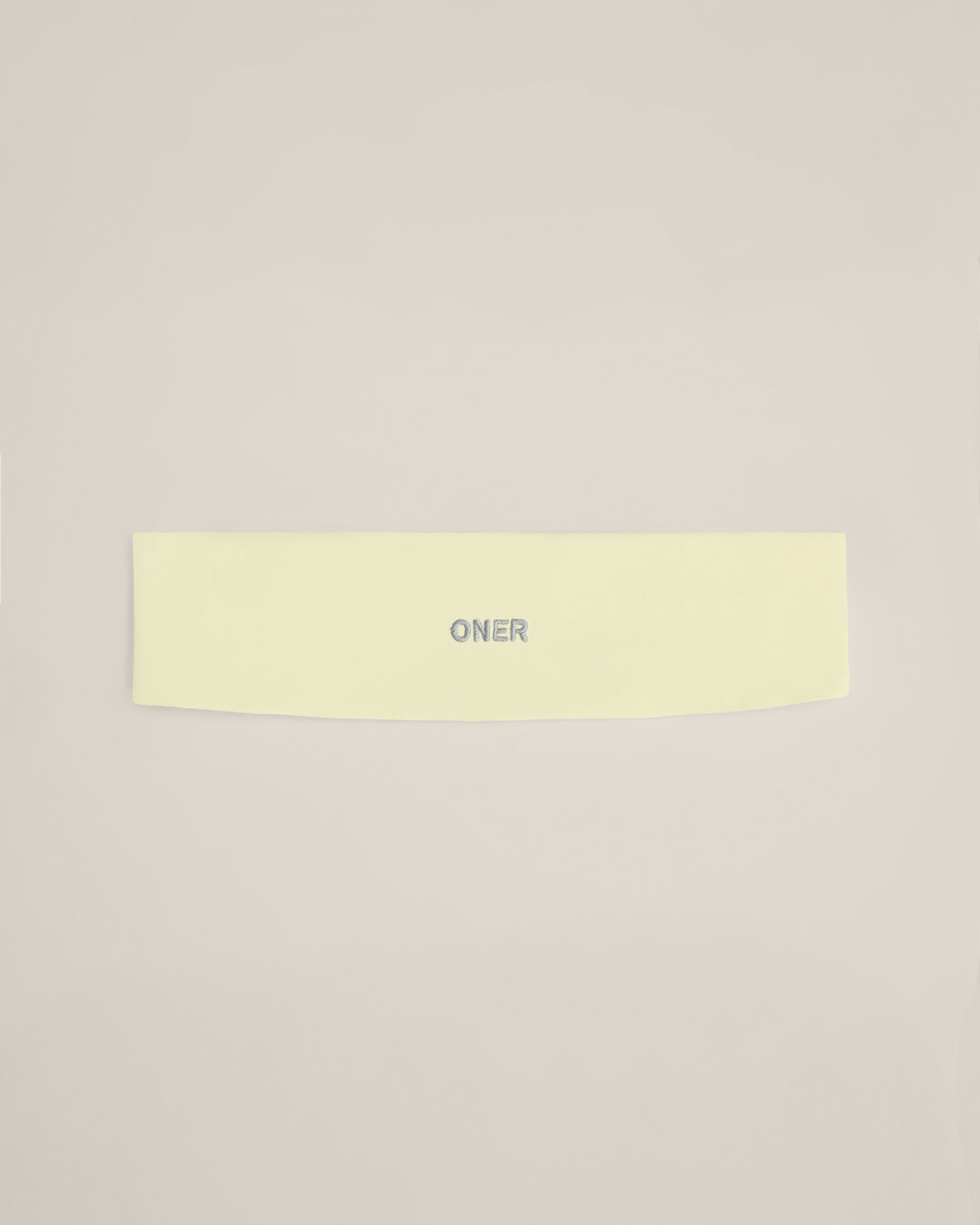 SoftMotion™ Headband with Gray Logo | Pastel Yellow