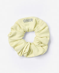 SoftMotion™ Scrunchie with Gray Logo | Pastel Yellow