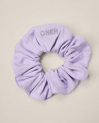 SoftMotion™ Scrunchie with Gray Logo | Lavender Purple