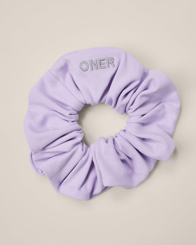 SoftMotion™ Scrunchie with Gray Logo | Lavender Purple