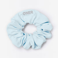 SoftMotion™ Scrunchie with Gray Logo | Cloud Blue