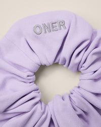 SoftMotion™ Scrunchie with Gray Logo | Lavender Purple