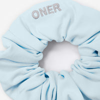 SoftMotion™ Scrunchie with Gray Logo | Cloud Blue