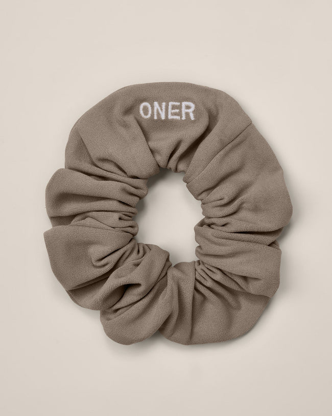 SoftMotion™ Scrunchie with Gray Logo | Minky