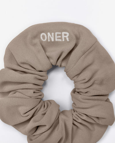 SoftMotion™ Scrunchie with Gray Logo | Minky